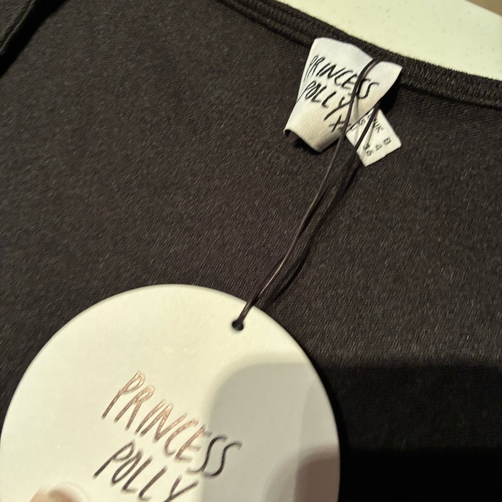 Princess Polly Black Button-Front Ribbed Cardigan - Picture 6 of 11